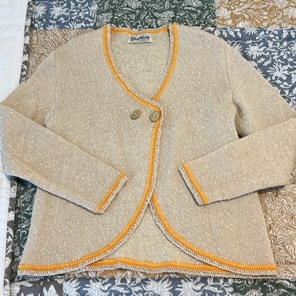 Vintage 60’s Stuart Mackey California Open Front Knit Cardigan Sweater Size 6 - Picture 1 of 13